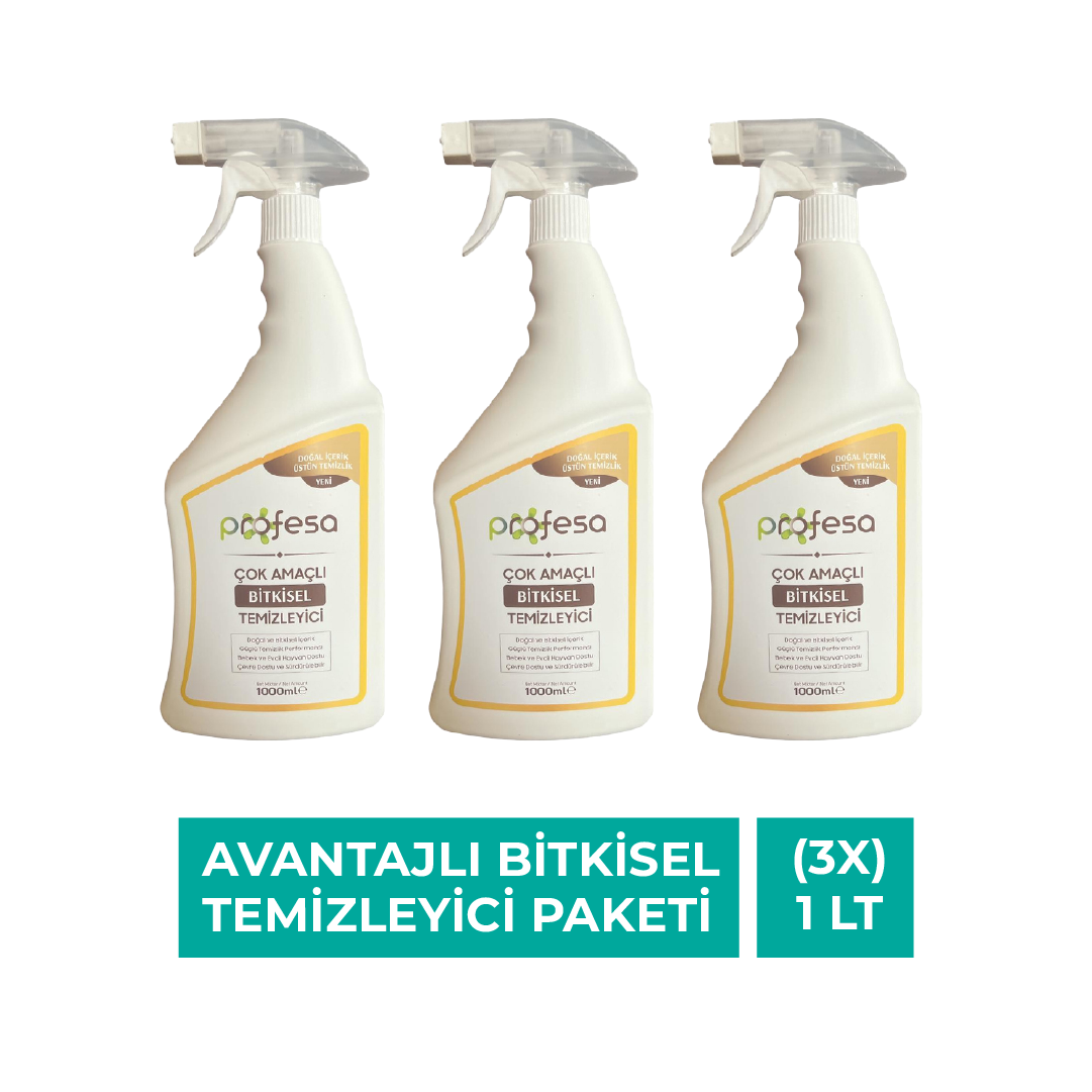 Profesa Bitkisel Çok Amaçlı Temizleyici 3’lü Set (3 x 1 LT) 1 Profesa Bitkisel Çok Amaçlı Temizleyici 3’lü Set (3 x 1 LT)