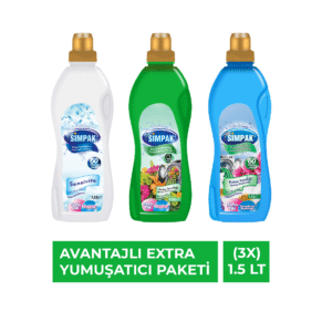 Simpak Extra 3’lü Premium Yumuşatıcı Set – 3 x 1.5 LT
