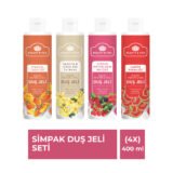 Beauty & You Duş Jeli 400 ml x 4’lü Karma Set | Vanilya & Çikolata, Mango, Kırmızı Meyveler, Karpuz