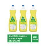 Simpak Bulaşık Deterjanı Limon 750 ml – 3’lü Ekonomik Set