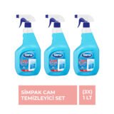 Simpak Cam Temizleyici 1 L – 3’lü Ekonomik Set