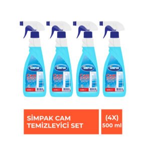 Simpak Cam Temizleyici 500 ml – 4’lü Ekonomik Set