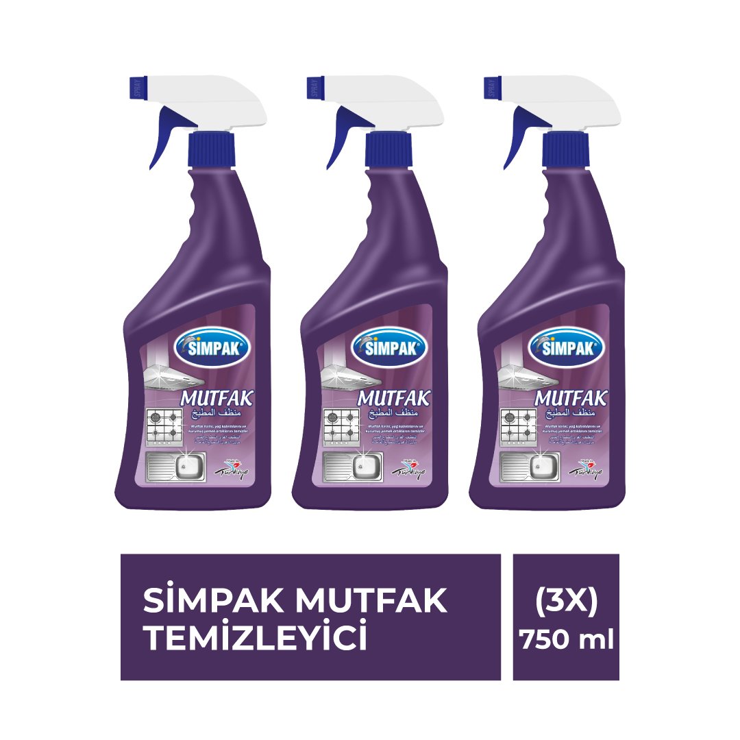 Simpak Mutfak Temizleyici 750 ml – 3’lü Set 1 Simpak Mutfak Temizleyici 750 ml – 3’lü Set