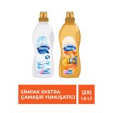 Simpak Extra Çamaşır Yumuşatıcı 2’li Set (Hanımeli + Doğa Tazeliği) – 1.5 L